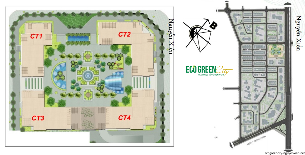 Bán chung cư Eco Green 286 Nguyễn Xiển, 76m2, 2PN, tầng trung view đẹp