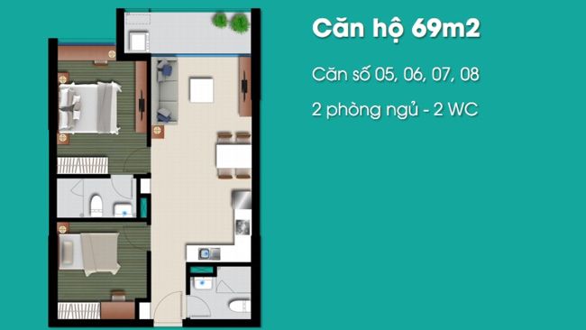 Bán nhanh căn hộ tại AG Riverside Q7, 69m2 2PN, có nội thất, giá bán 4 tỷ. LH: 0916 226 *** E Phương