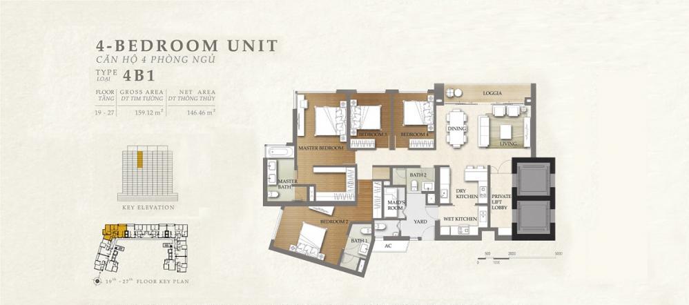 Cho thuê căn hộ cao cấp The Nassim - 4PN tầng cao, View trực diện sông
