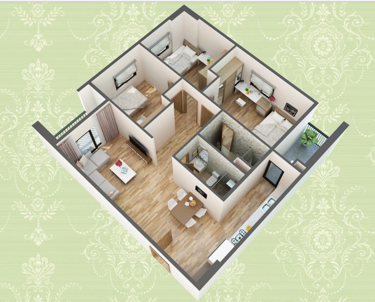 Bán CH Trục 07 Tòa Hh2 3PN full nội thất, 90,4m2, 8, tỷ tại HUD3 Nguyễn Đức Cảnh