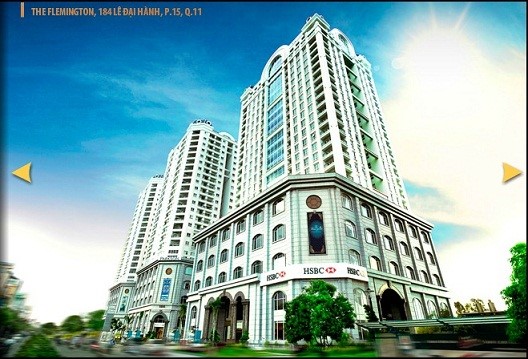 Cần cho thuê căn hộ The Flemington, Q 11, DT 117m2, 3pn, full nt mới, 24 triệu/tháng, 0903 833 ***