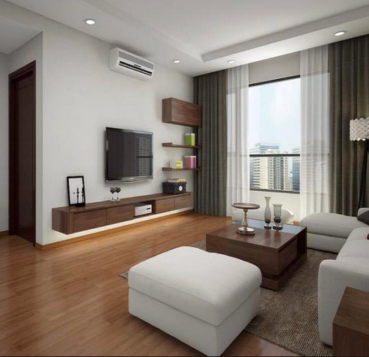 Cho thuê căn hộ chung cư 173 Xuân Thủy, căn 2PN, 2WC nội thất cơ bản gắn tường giá 11,5 triệu.