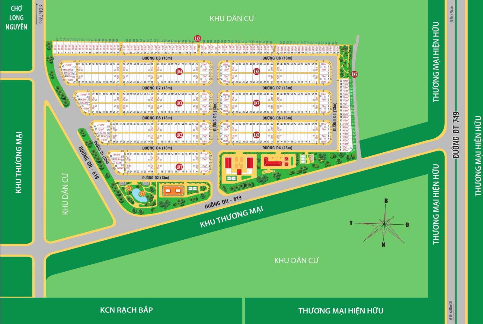 Bán đất tại The Eden City, 599 triệu, 75 m2, giá ưu đãi hàng hiếm tại Bình Dương
