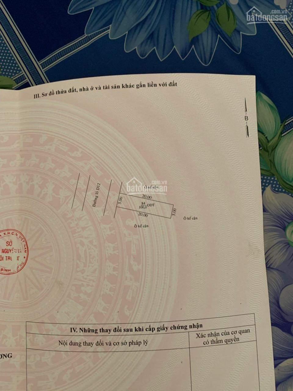 Bán đất đường D12 Phú Tân, 5x20m, ngay ngã 4 chợ tự phát kinh doanh sầm uất nhất Bán đất đường D12 Phú Tân, 5x20m, ngay ngã 4 chợ tự phát kinh doanh sầm uất nhất