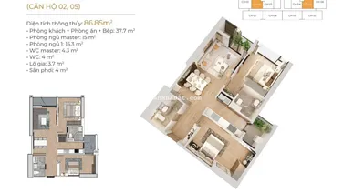 Bán hàng ngoại giao căn 3PN, tầng trung đẹp, giá tốt chỉ từ 75tr/m2, hỗ trợ xem nhà 24/7