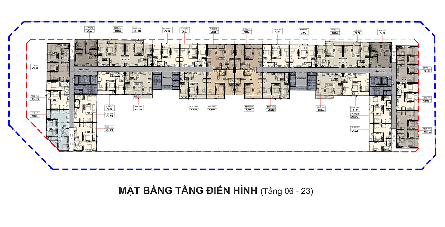 Bán căn hộ 3 phòng ngủ 2 ban công ,2 wc Vũng Tàu Centre Point ,Tầng cao view nhìn biển đảo Long Sơn