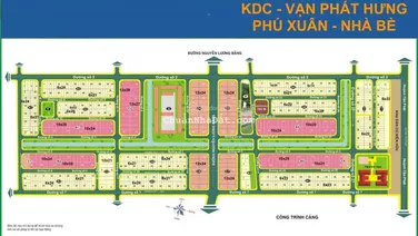 Hot đất MT đường số 2 (20m) KDC Phú Xuân - Vạn Phát Hưng, DT 6x24m. Giá 53 tr/m2