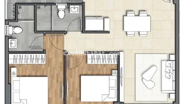 Cho thuê căn hộ D'Lusso 2PN - 2WC giá tốt 15 triệu full nội thất đang trống sẵn