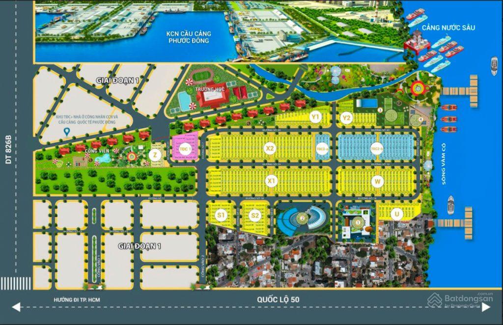 Bán Đất Nền Dự Án Phước Đông Riverside, 1,85 tỷ, 100m2, mặt tiền đẹp xuất sắc