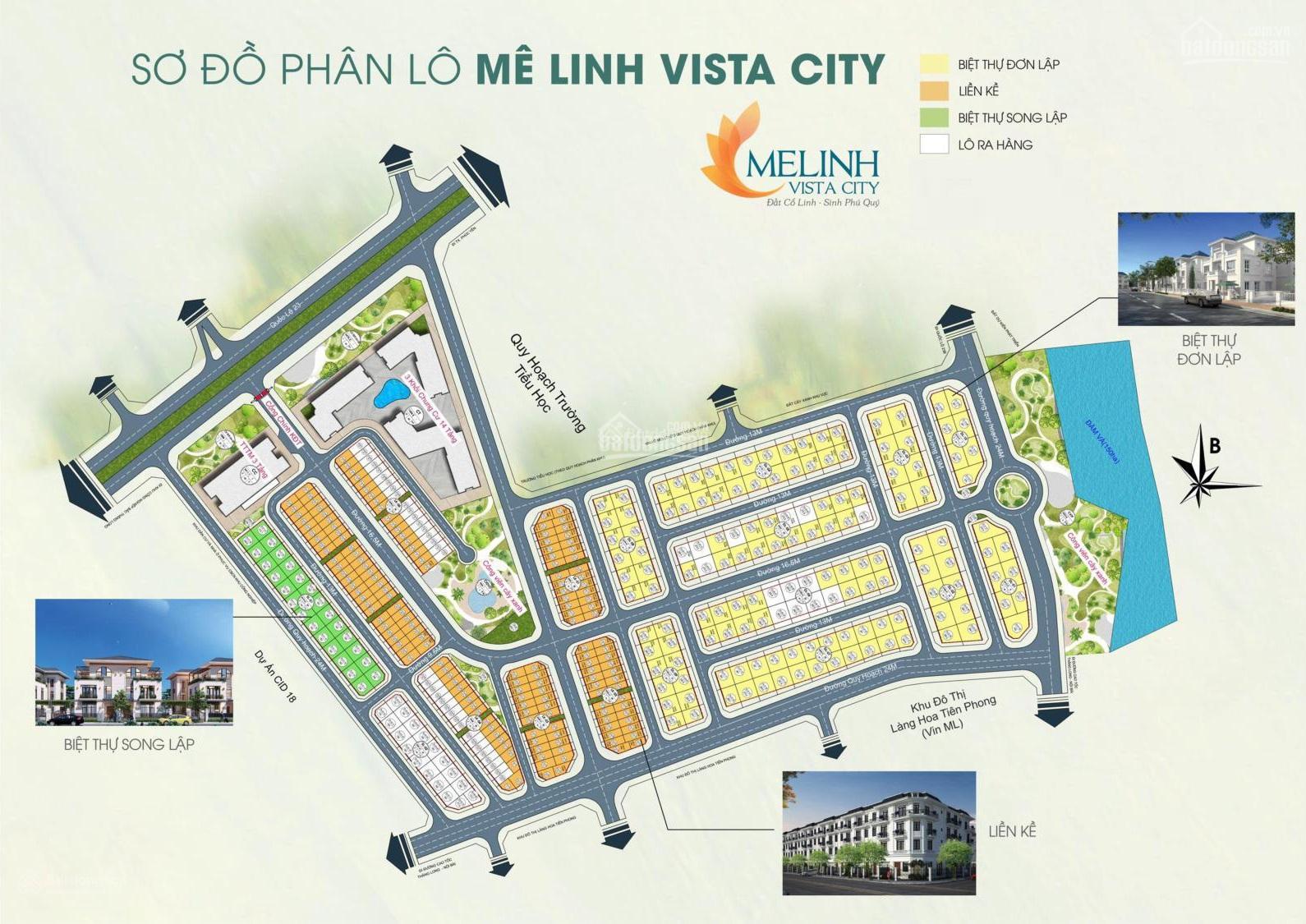 Cần bán nền liền kề Minh Đức - Mê Linh Vista City, Minh Giang Đầm Và, vị trí đẹp