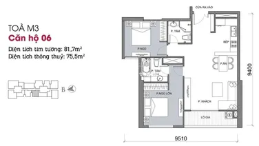 Bán gấp: Căn hộ 80m2 view nội khu giá 17.5 tỷ đủ đồ