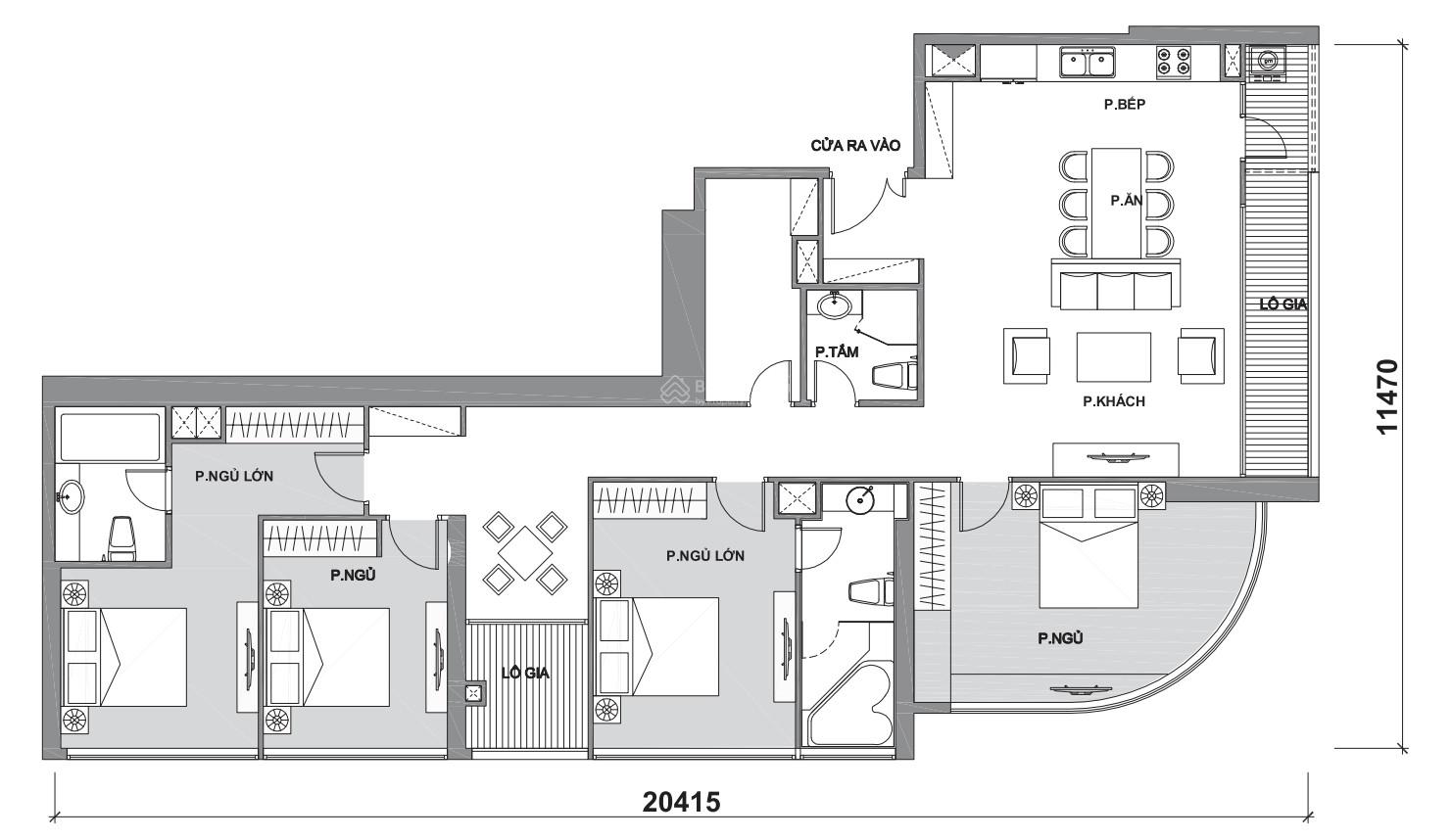 Kẹt tiền bán gấp căn hộ 4 phòng ngủ vòng cung giá 43 tỷ ở Vinhomes Ba Son Quận 1, LH 0937 868 ***