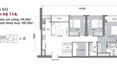 Bán căn hộ 3pn tòa M3, DT 115m2