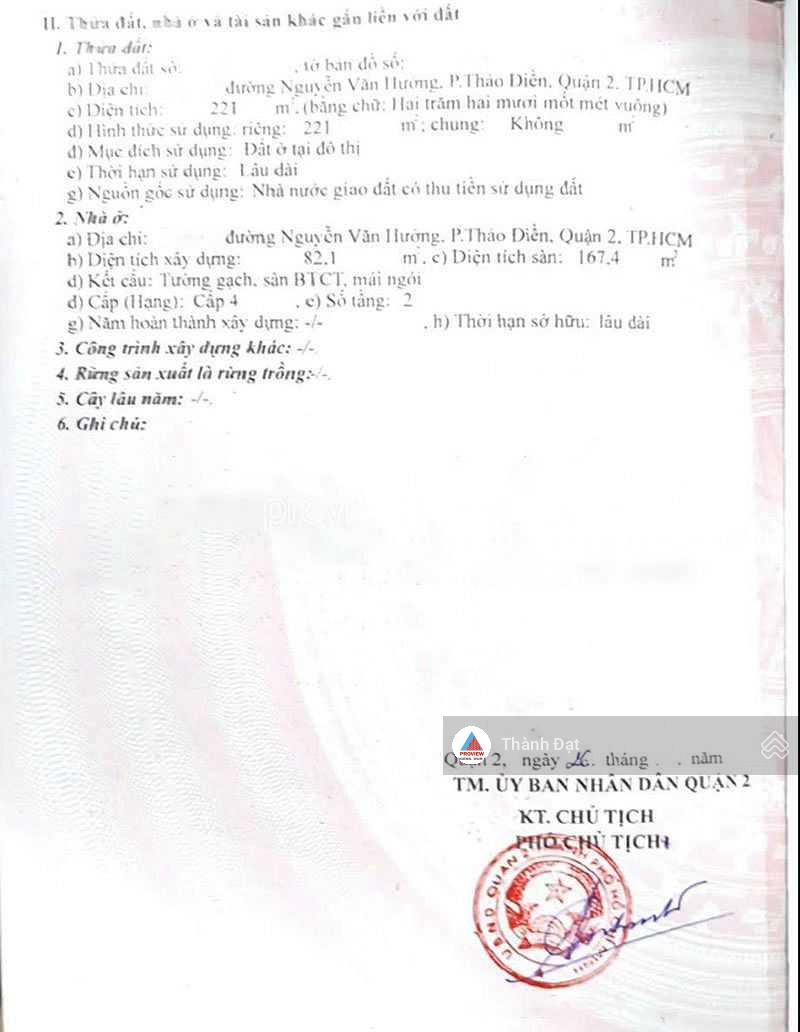 Bán nhà đất Thảo Điền, khu villa Nguyễn Văn Hưởng, 211m2 đất, ngang 10m, 60 tỷ