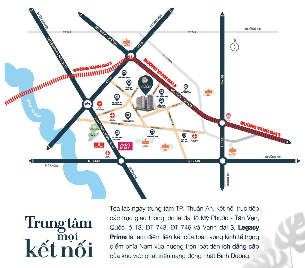 Legacy Prime căn hộ gần siêu thị Aeon Mall bình dương chỉ TT 230 triệu nhận nhà ở liền