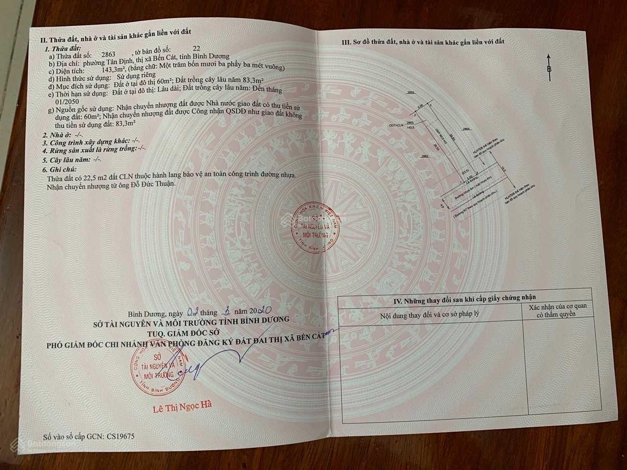 Đất Tân Định kế bên chợ Hoàng Gia, 5x29m thổ cư 60m2, đường nhựa 5m thông kinh doanh ngon lành