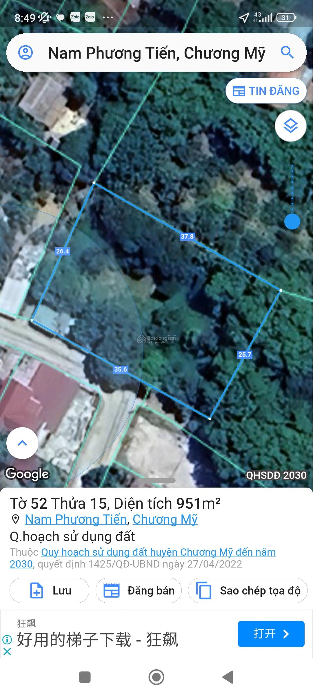 Bác em cần tiền bán gấp 863m2 300m2 thổ cư lô góc 2 mặt thoáng tại thôn Hạnh Côn Xã Nam Phương Tiến