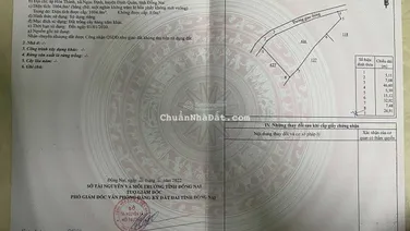 Đất vườn gần Sông Đồng Nai vs Hồ Trị An DT 1004m2 (55x18m) sổ riêng, giá mua 860tr nay bán 675tr