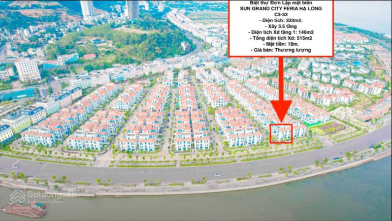Bán căn BT mặt biển diện tích 334m2, giá 6x tỷ, dự án Sun Feria Hạ Long, giá rẻ nhất thị trường