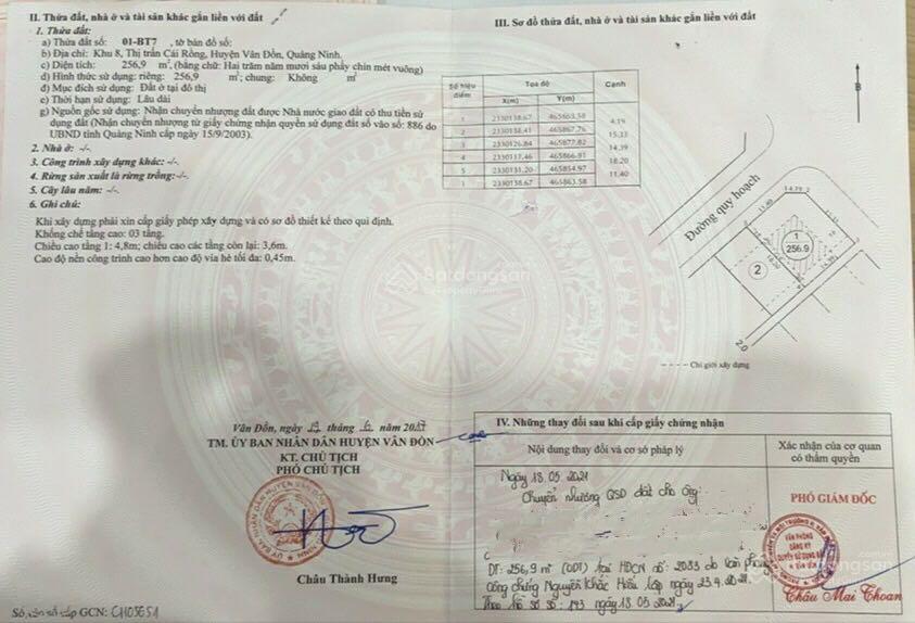 Bán đất biệt thự lô góc, lô thường dự án đô thị Thống Nhất - Vân Đồn - Quảng Ninh. LH 0919 686 ***