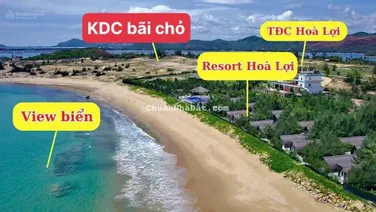 Đất đấu giá full thổ cư view biển cạnh resort Hoà Lợi - TX. Sông Cầu - chỉ 6tr/m2 DT: 161m2