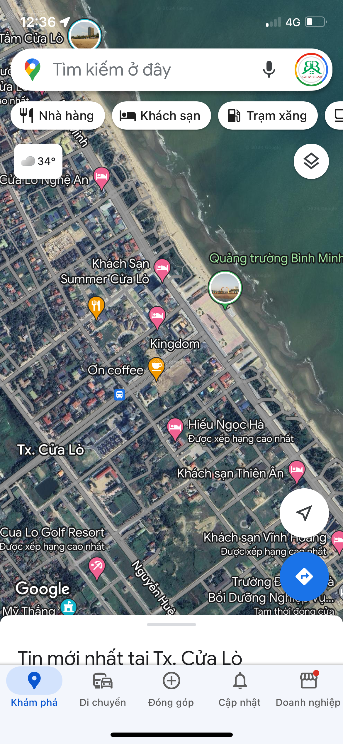Bán lô đất đẹp để xây KS, hoặc toà nhà buiding, vị trí sát biển và quảng trường, 18,3x50m