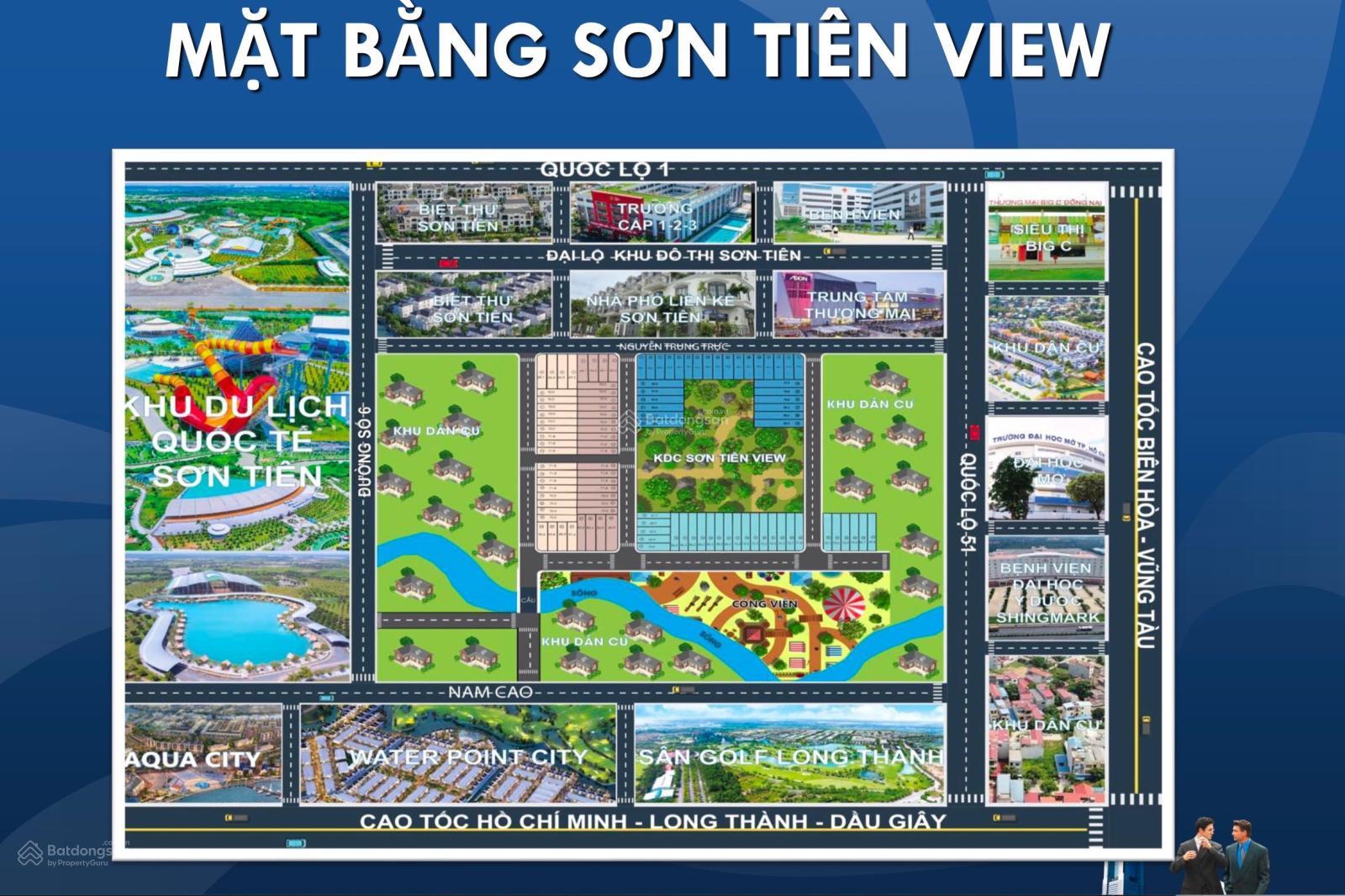 Đất nền full thổ cư Sơn Tiên view TP. Biên Hoà, sổ sẵn xây tự do cực hiếm cách QL51 1.8km