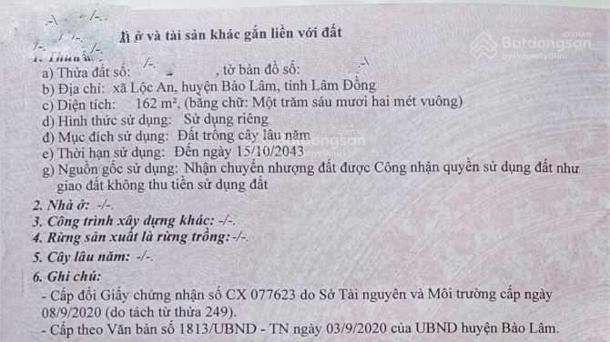 Ngộp bank bán nhanh lô đất cắt lỗ 100m2 thổ cư tại Lộc An, Bảo Lâm