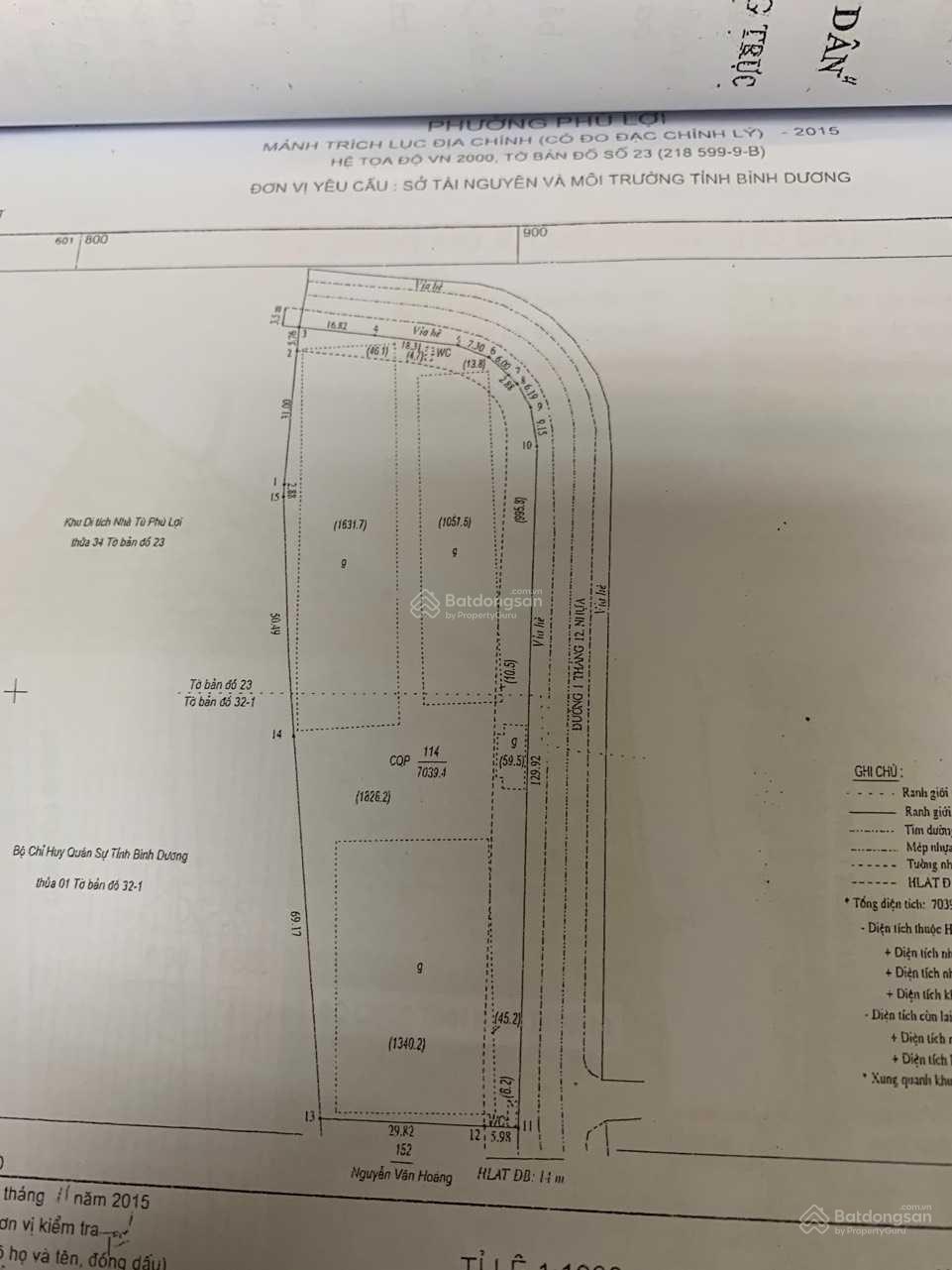 Bán đất 7000m2 xây cao tầng trung tâm Thủ Dầu Một thổ cư 100%, giá 120 tỷ