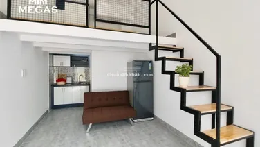 Phòng trọ Duplex gác cao cho thuê giá rẻ - full nội thất - balcony - khu Nguyễn Thị Định