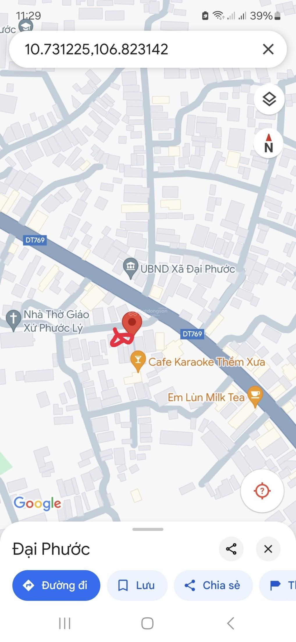 Ngộp-Cần bán gấp đất sau UBND xã Đại Phước, Nhơn Trạch, Đồng Nai, 561m2 (97m2 thổ cư), giá 14tr/m2