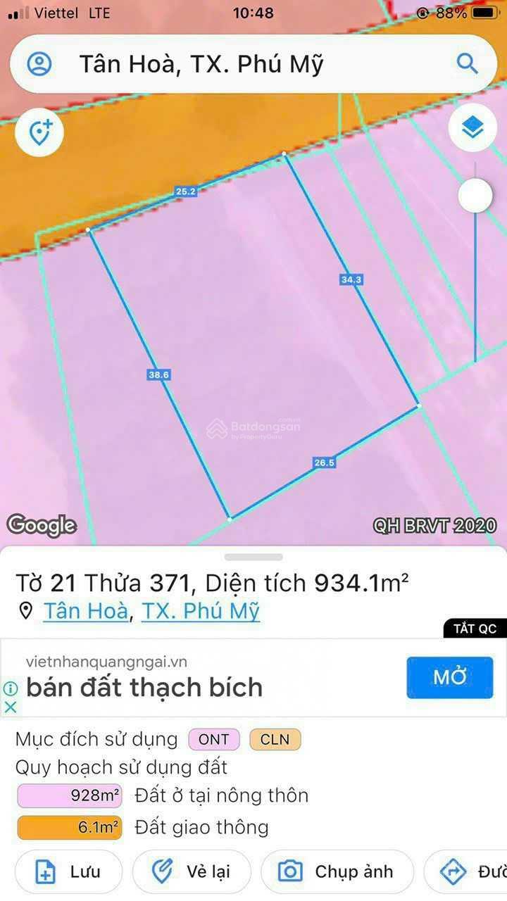 Đối diện chợ Tân Hoà, 25x38/300m2 TC, 5,7tỷ đường nhựa xe container, view núi