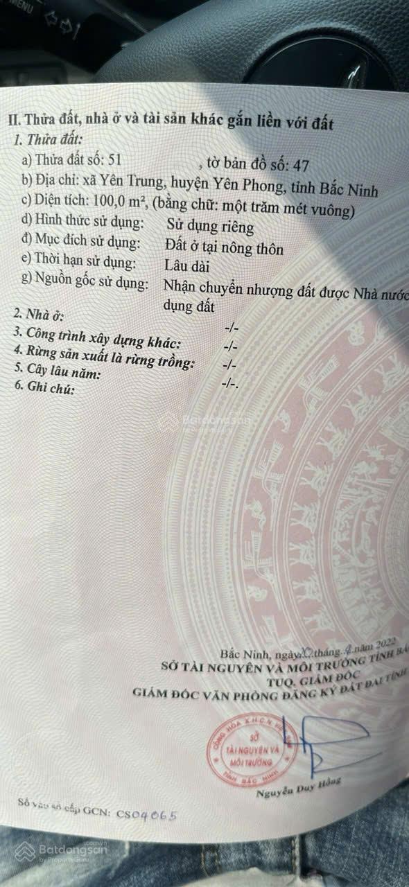 Bán LK1 - LK11, An Bình Vọng Đông Yên Phong - Bắc Ninh kinh doanh đầu tư 100m2 view KCN, 2,65 tỷ