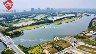 Bán 665m2 đất biệt thự FPT khu vip R1, view sông Cổ Cò, 3 mặt tiền - BĐS Rồng Đỏ chuyên FPT.