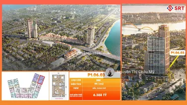 Căn hộ 3PN - Diện tích lớn 99.1m2 - Dự án Sun Cosmo - View sông - biển - Ms Châu Mỹ SRT