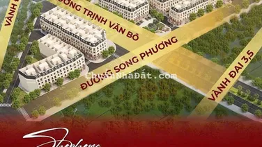 Liền kề 91m2, mặt tiền 8m xây 5 tầng, đường trước cửa 20m, sổ đỏ, giá 14,5tỉ Sơn Đồng Center Hà Nội