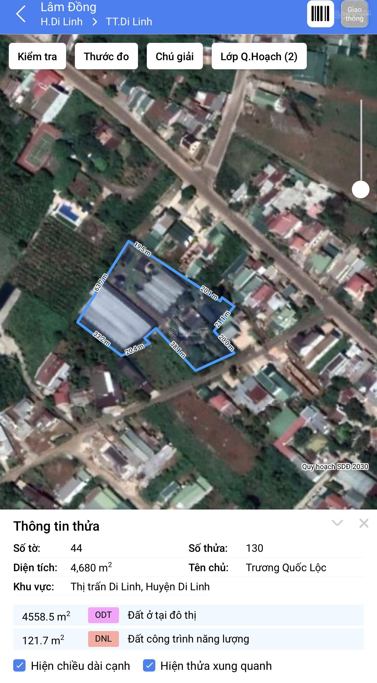 Cần bán lô đất lớn đường Lê Văn Tám, tại trung tâm thị trấn Di Linh