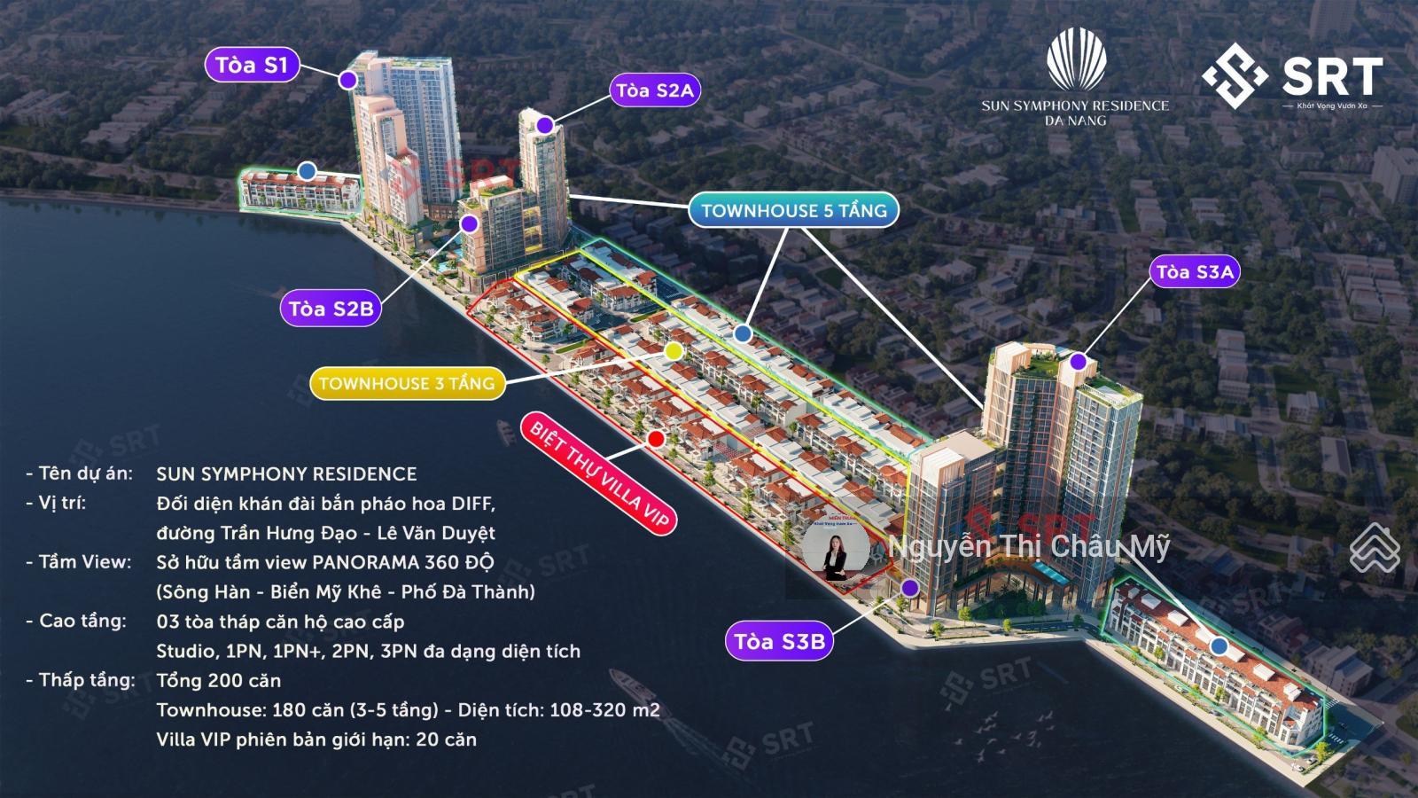 View trực diện sông 3PN- View pháo hoa tầng cao 25 - view cửa biển Thuận Phước- Vịnh- Châu Mỹ SRT