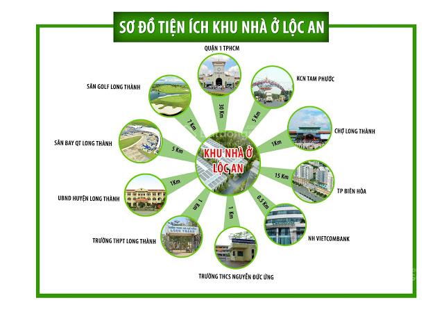 Bán gấp lô đất MT DT769, Lộc An, Long Thành, LK chợ Lộc An, Giá chỉ từ 1.5tỷ/nền
