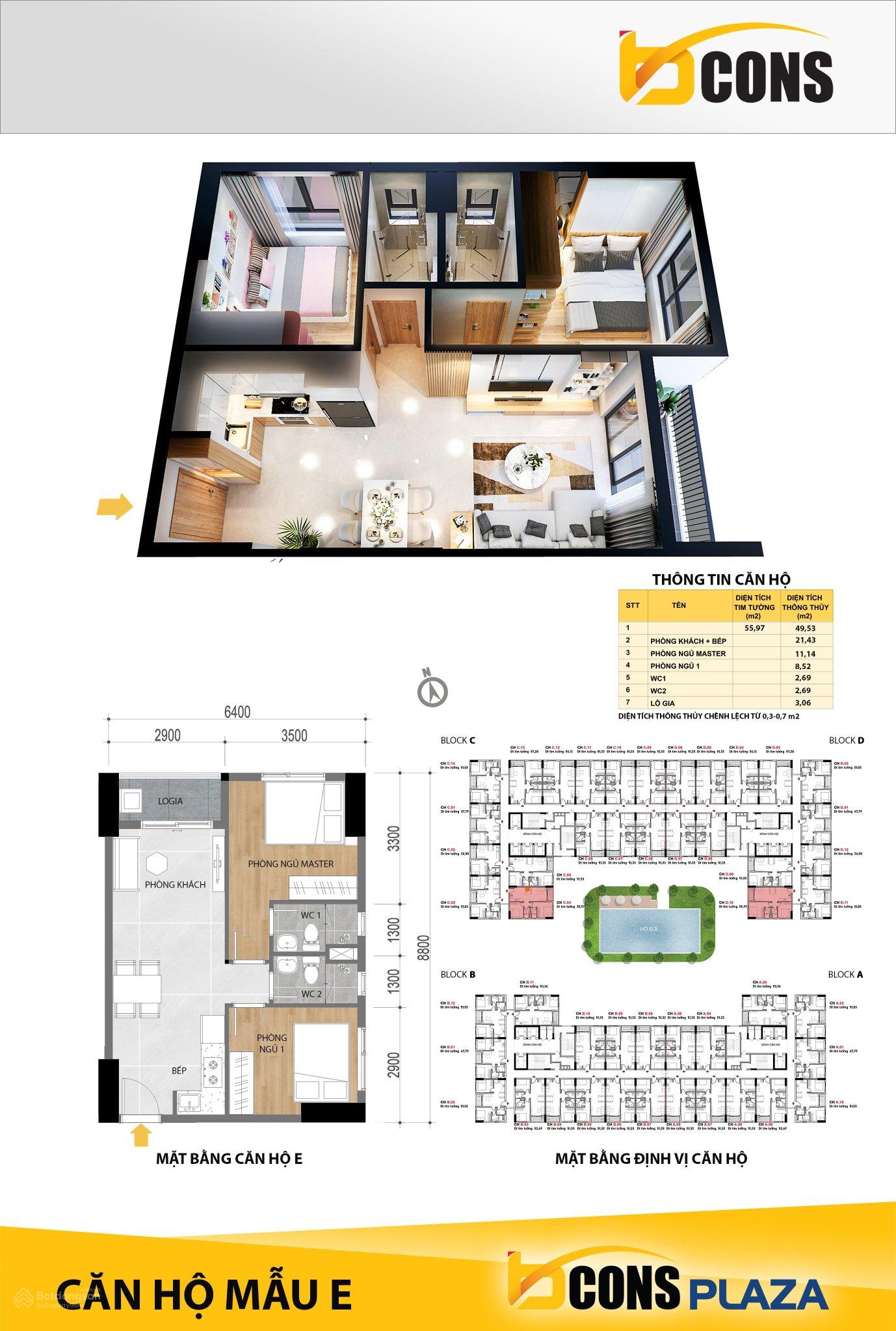 Bán căn góc 2 phòng ngủ 2WC Bcons Plaza giá chỉ 2 tỷ trả trước 600tr ngân hàng cho vay 1,35 tỷ