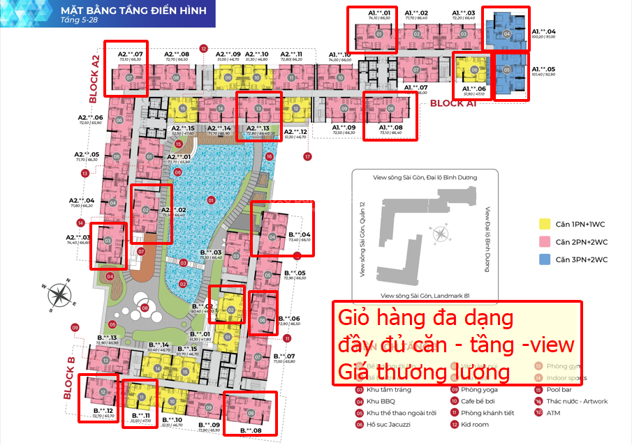 Nguồn bán The Rivana chuẩn từ PKD tại dự án: 2PN 2.630tỷ, bao sang tên