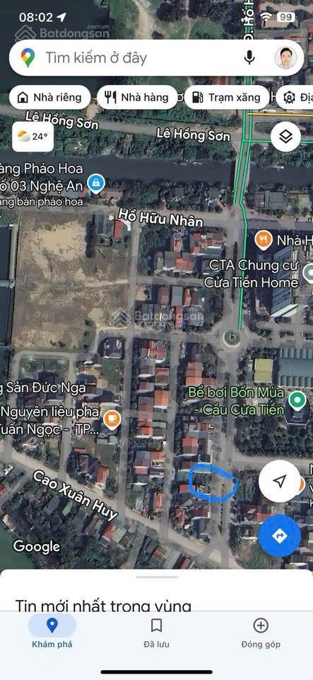 Cần bán lô đất hiếm tại KDT Danatol Cửa Tiền - Vinh Tân đường đôi rộng 30m