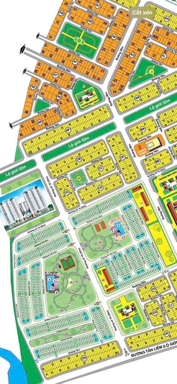 Bán đất nền mặt tiền đường 16m KDC Phong Phú 4 - Khang Điền, DT 5 x 20m, giá chỉ 5.3tỷ 0967 947 ***