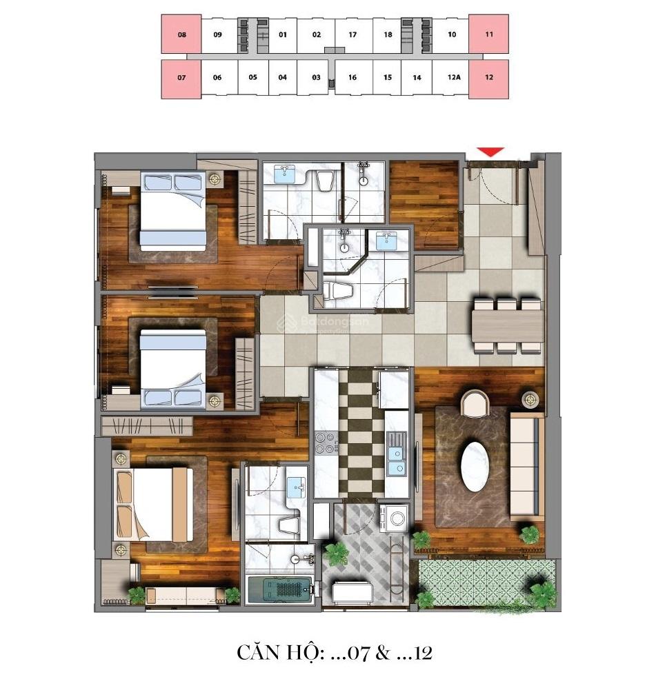 Duy nhất căn góc 3PN 118m2 giá rẻ, chính chủ Viha Complex 107 Nguyễn Tuân. LH 0988 160 ***
