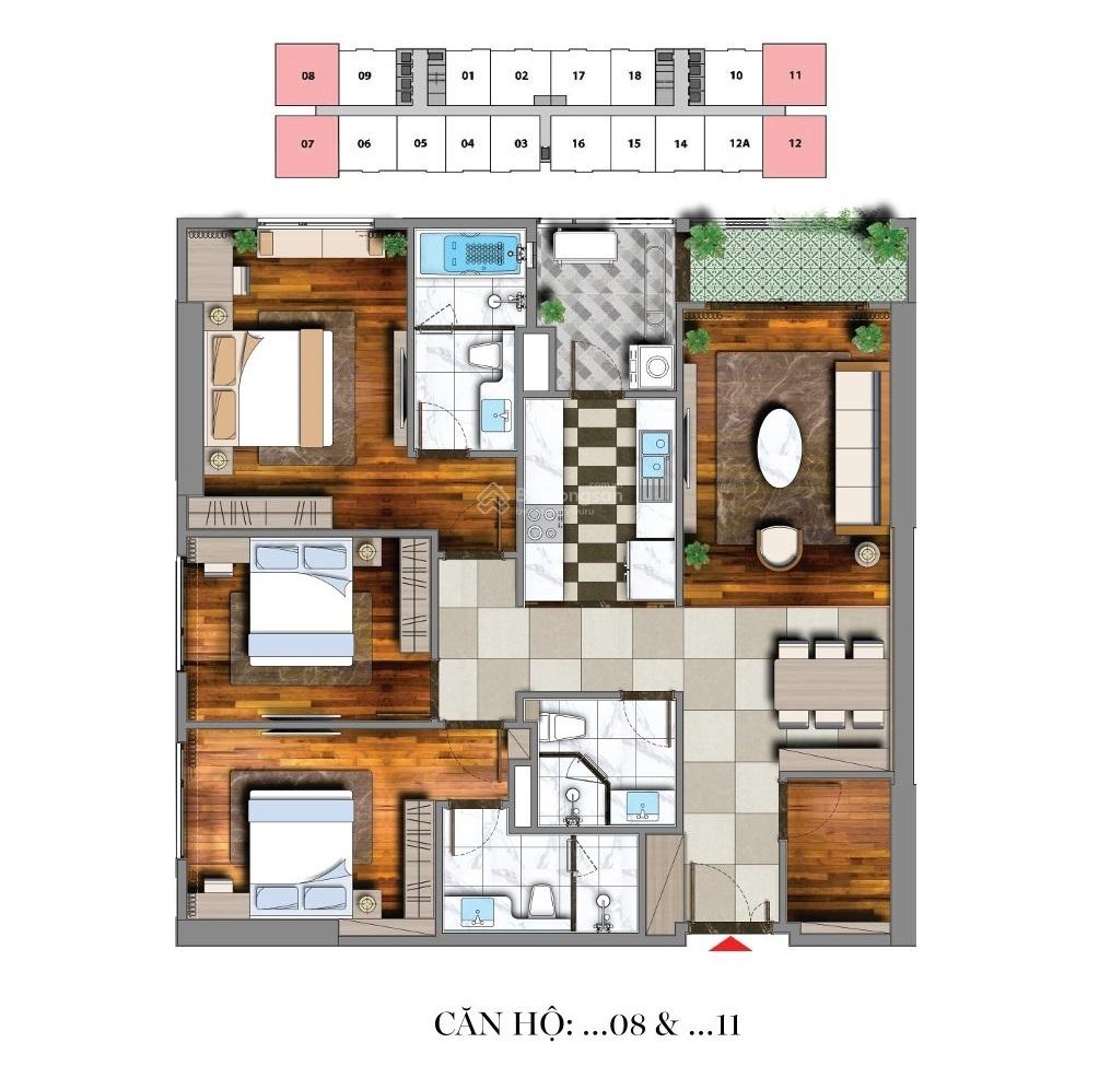 Duy nhất căn góc 3PN 118m2 giá rẻ, chính chủ Viha Complex 107 Nguyễn Tuân. LH 0988 160 ***