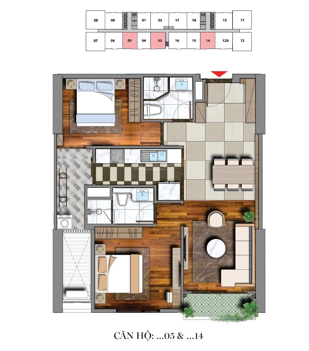 Siêu Hot - Quỹ căn 2 ngủ rẻ còn sót lại tại Viha Leciva 107 Nguyễn Tuân. LH 0988 160 ***