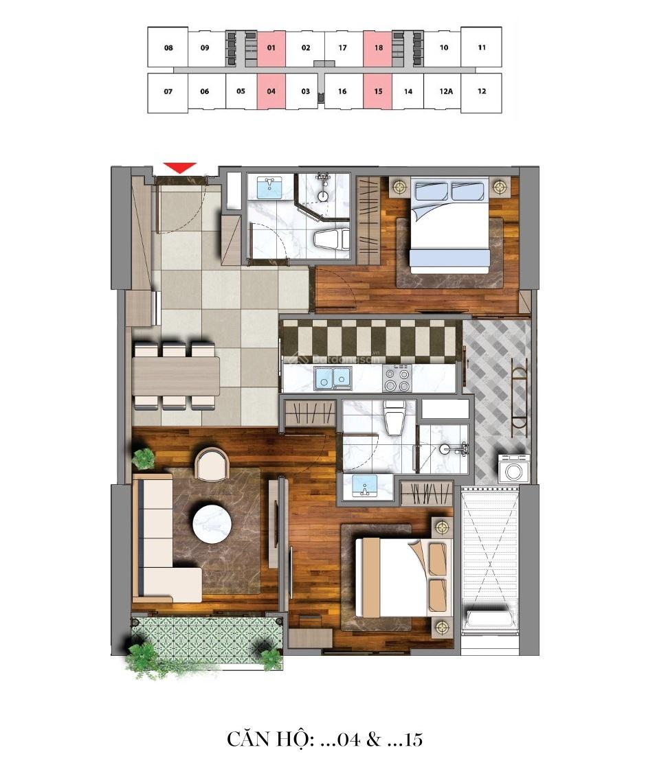 Siêu Hot - Quỹ căn 2 ngủ rẻ còn sót lại tại Viha Leciva 107 Nguyễn Tuân. LH 0988 160 ***