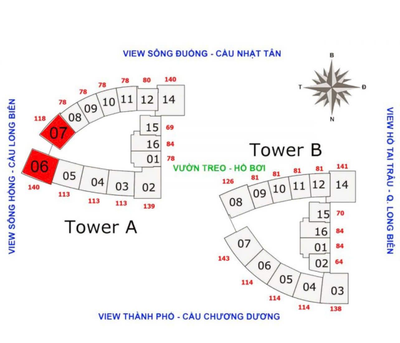 Chính chủ cần bán gấp căn hộ chung cư Mipec Long Biên ban công Đông Nam, mát mẻ 78m2 2N. Giá 6,5tỷ