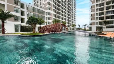 Cho thuê căn hộ 2PN + 2WC tầng cao, view sông rèm 3 máy lạnh, nội thất gỗ, hút mùi MNN = 7 triệu/th