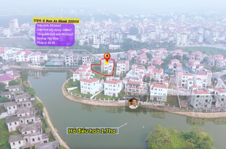 Biệt thự view hồ Nam An Khánh, mặt tiền 12m, nở hậu, hướng Nam, giá cực mềm Biệt thự view hồ Nam An Khánh, mặt tiền 12m, nở hậu, hướng Nam, giá cực mềm